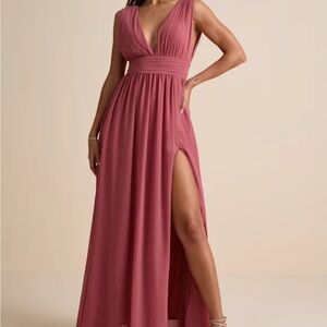 Elegant Mauve Evening Gown